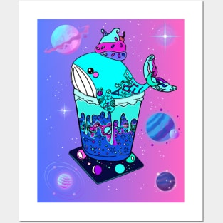 Galaxy Frappe Whale (purple/pink) Posters and Art